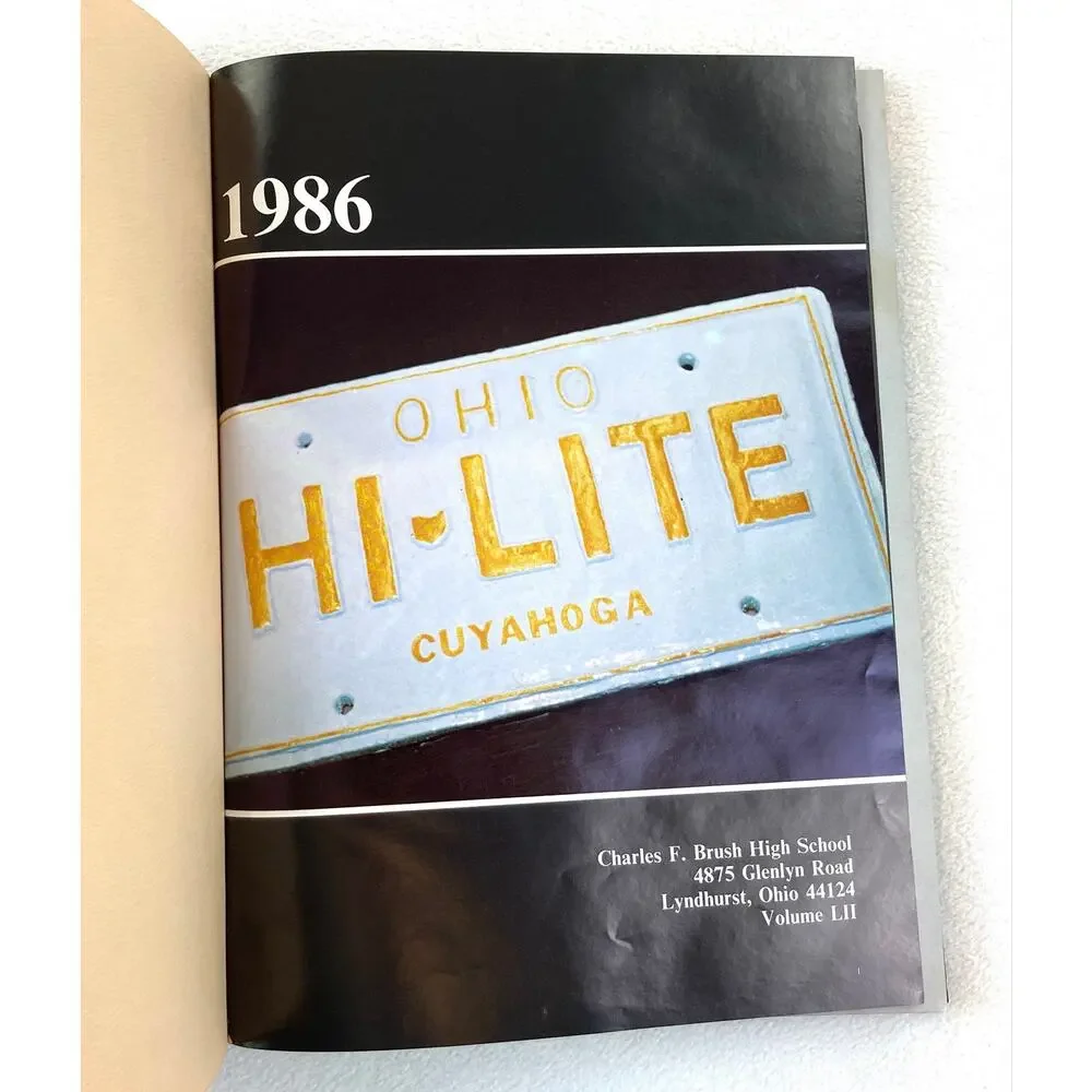 Vtg 1986 Charles F Brush High School Yearbook Hi Lite Lyndhurst Ohio Cleveland